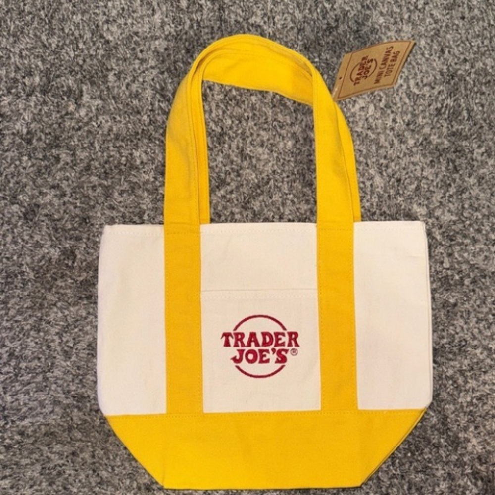 Yellow and White Tote Bag